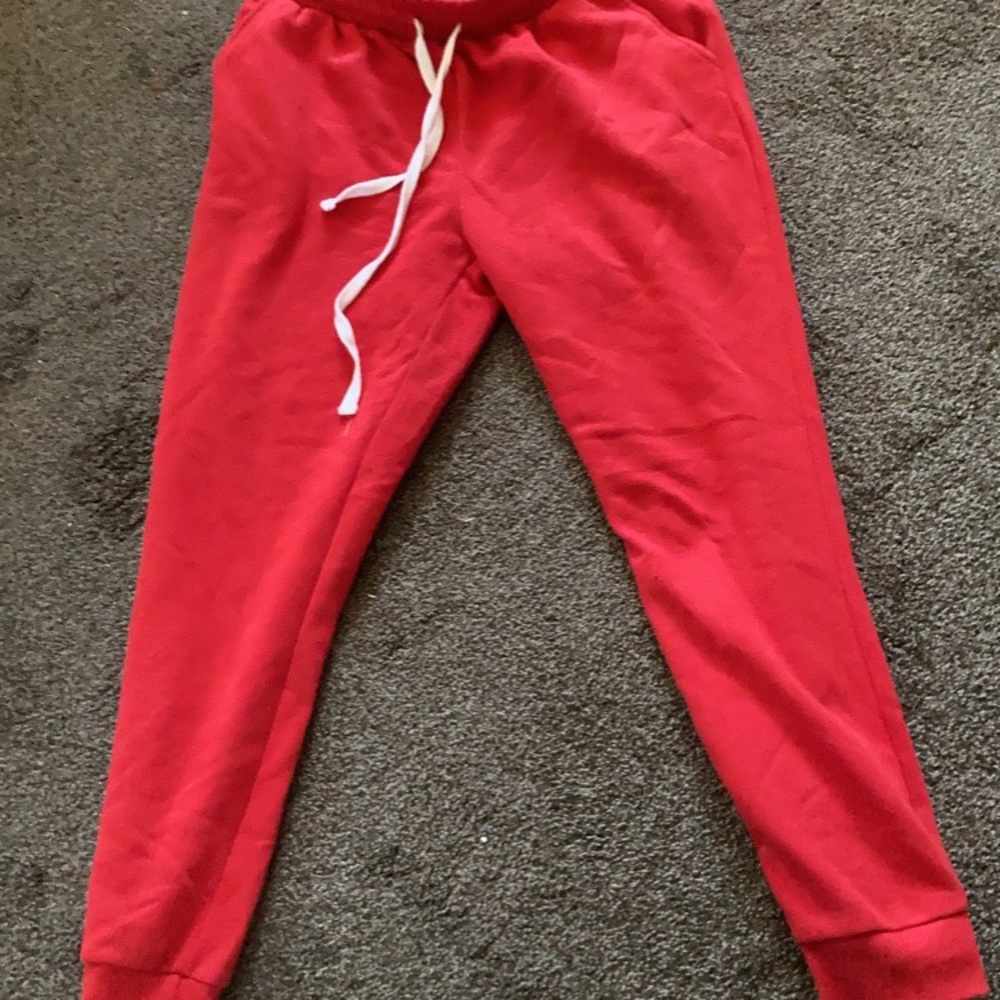 Red jogger from Forever 21